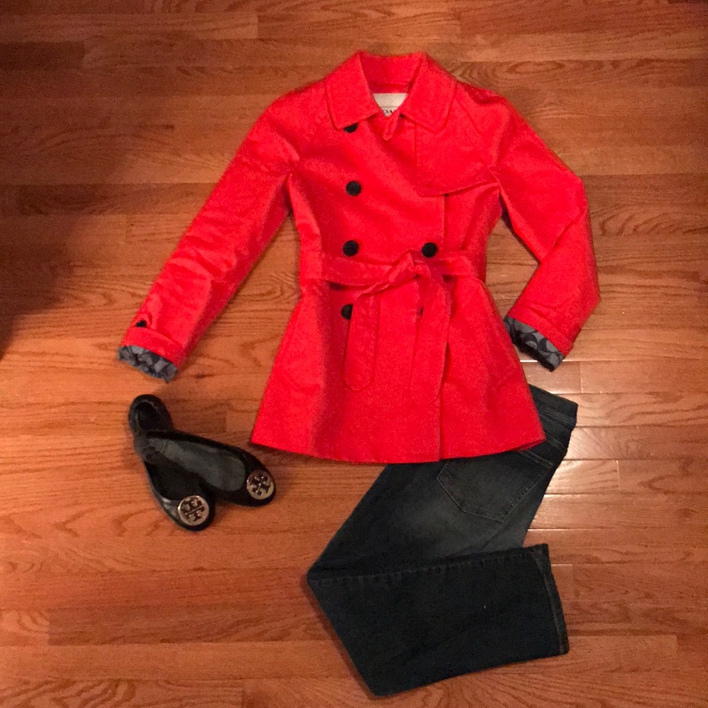 Coach Trench Coat :: Orange XS